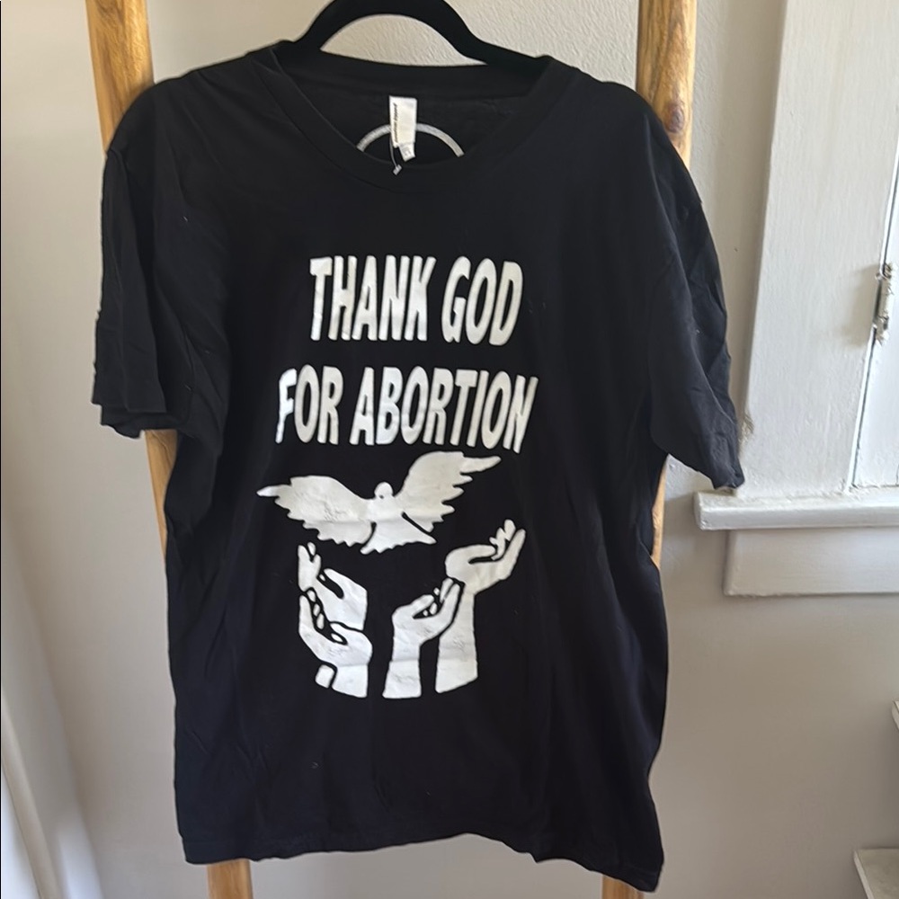 Black Graphic T-Shirt with White Print